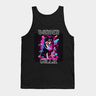 Graffiti Style - Cool Border Collie 4 Tank Top